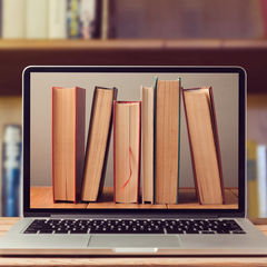 laptop at library
