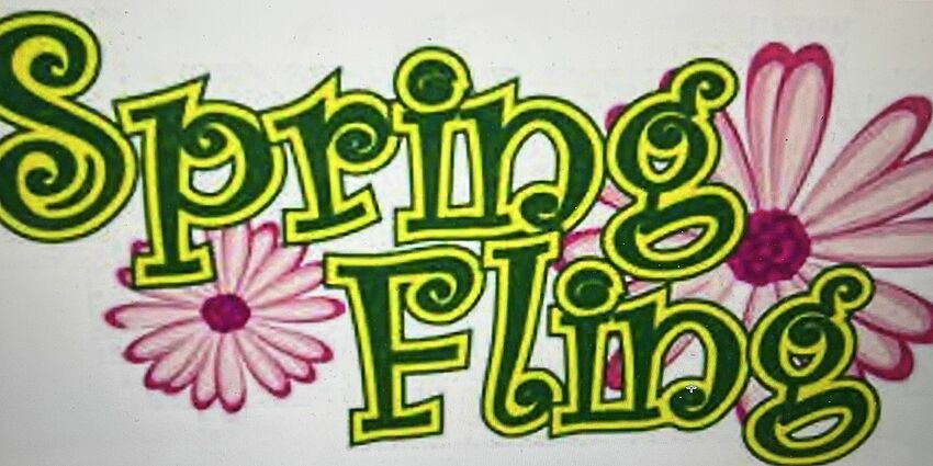 spring fling title in bright colors