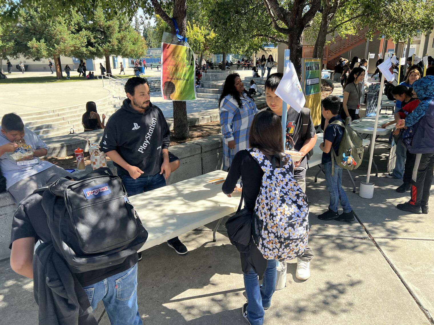 Picture of the club tables at Club Rush