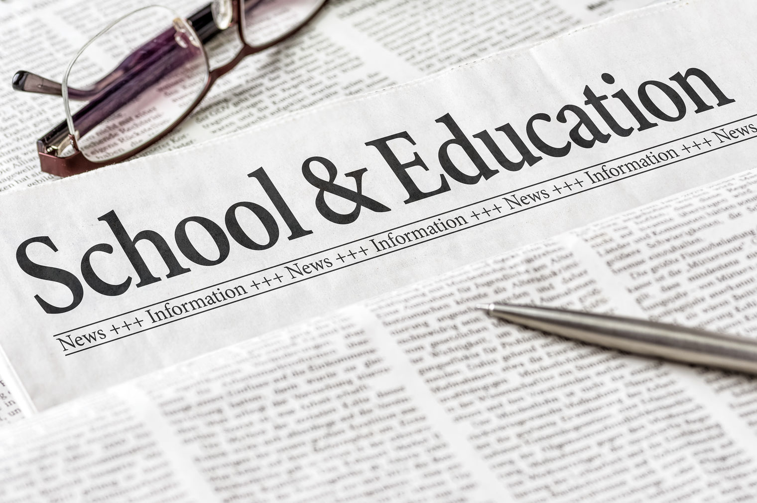 front page of newsletter called School & Education